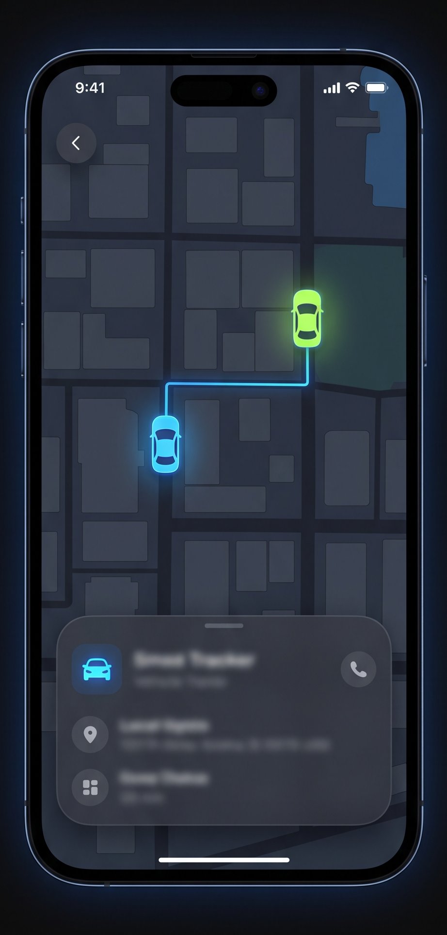 GPS Pilot app showing a live vehicle map